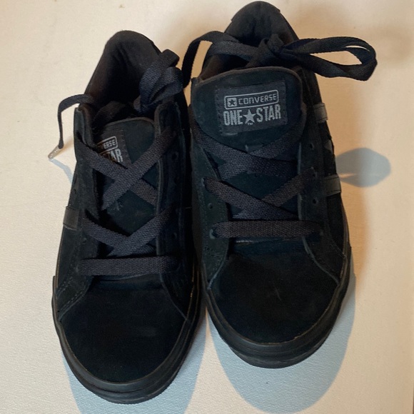 Converse Other - NWOT Converse One Star Black Suede Leather Sneakers